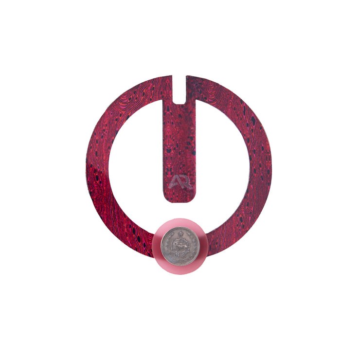 Red Circle Brooch - Shop New fashion designer clothing, shoes, bags & Accessories online - KÖWLI SHOP