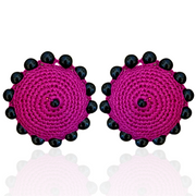 DOME STUDS PINK EARRINGS
