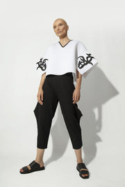 White Persian Typography Tops - Shop New fashion designer clothing, shoes, bags & Accessories online - KÖWLI SHOP
