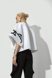 White Persian Typography Tops - Shop New fashion designer clothing, shoes, bags & Accessories online - KÖWLI SHOP