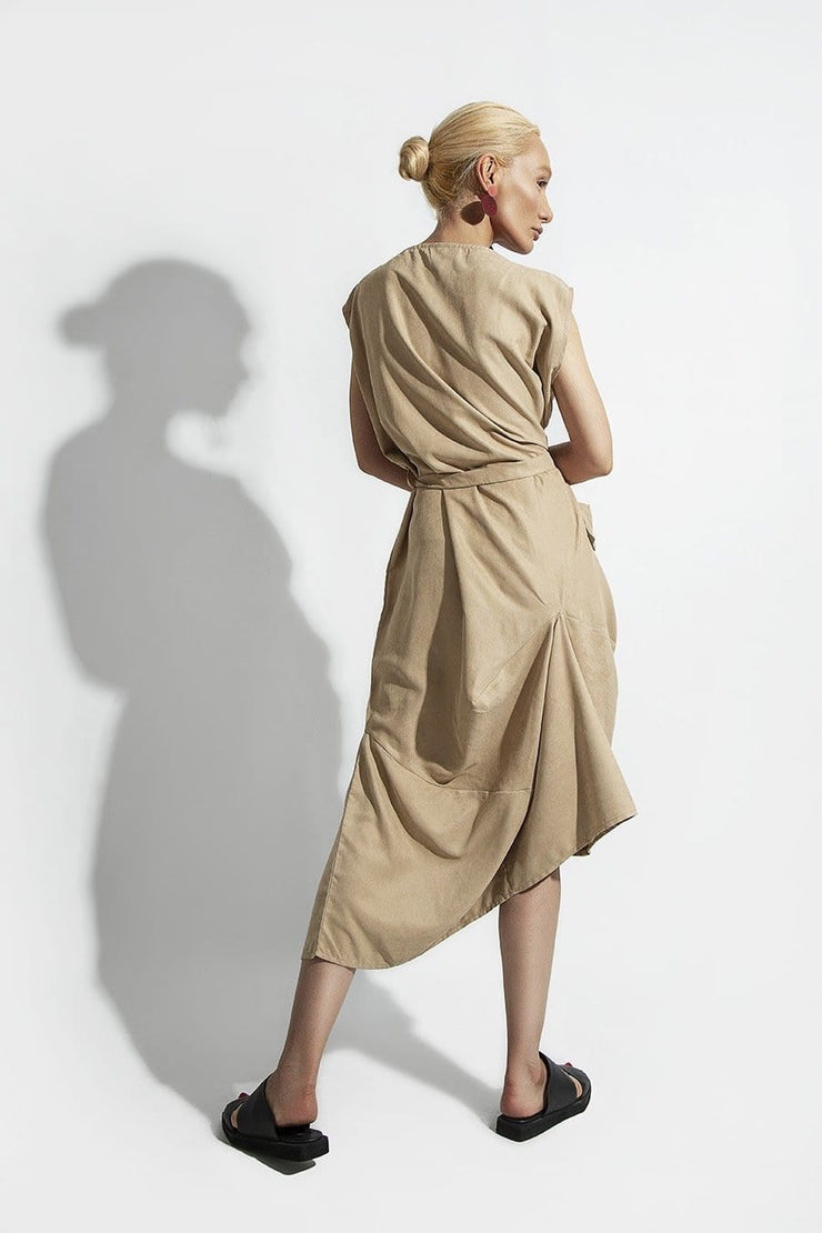 Trendy Creme Dress - Shop New fashion designer clothing, shoes, bags & Accessories online - KÖWLI SHOP