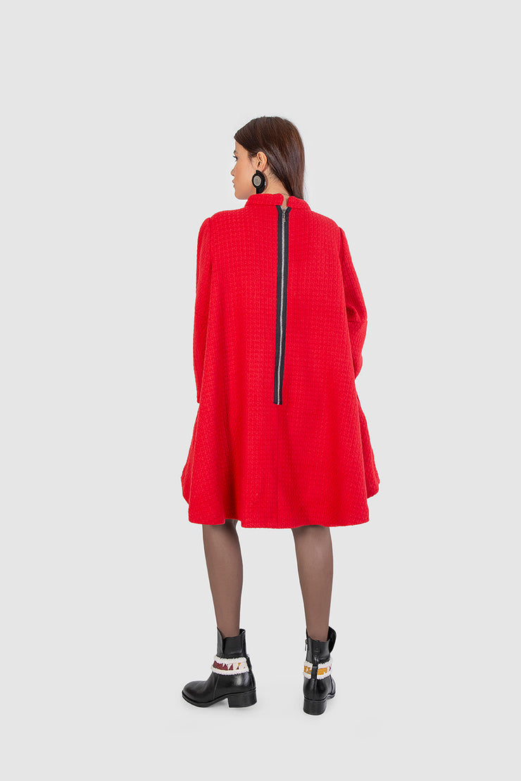 Red Cloche Dress - Shop New fashion designer clothing, shoes, bags & Accessories online - KÖWLI SHOP