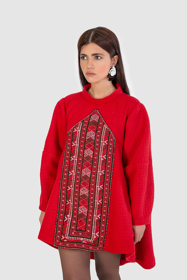 Red Cloche Dress - Shop New fashion designer clothing, shoes, bags & Accessories online - KÖWLI SHOP