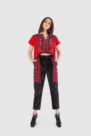 Red Cropped Top - Shop New fashion designer clothing, shoes, bags & Accessories online - KÖWLI SHOP
