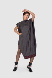 Grey Cashmere Poncho - Shop New fashion designer clothing, shoes, bags & Accessories online - KÖWLI SHOP