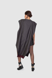 Grey Cashmere Poncho - Shop New fashion designer clothing, shoes, bags & Accessories online - KÖWLI SHOP