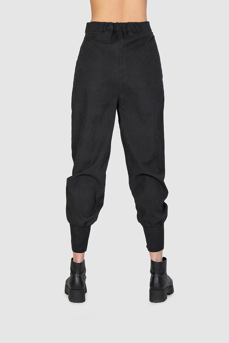 Black Rectangle Trousers - Shop New fashion designer clothing, shoes, bags & Accessories online - KÖWLI SHOP