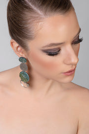 Asymmetrical Earrings with Pahlavi Coins - Shop New fashion designer clothing, shoes, bags & Accessories online - KÖWLI SHOP