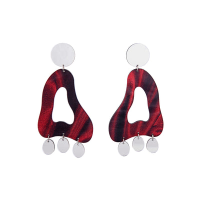 Red Drop Earrings - Shop New fashion designer clothing, shoes, bags & Accessories online - KÖWLI SHOP