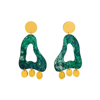 Green Drop Earrings - Shop New fashion designer clothing, shoes, bags & Accessories online - KÖWLI SHOP