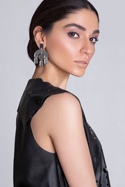 Mirror Arch Earrings with Pahlavi Coins - Shop New fashion designer clothing, shoes, bags & Accessories online - KÖWLI SHOP
