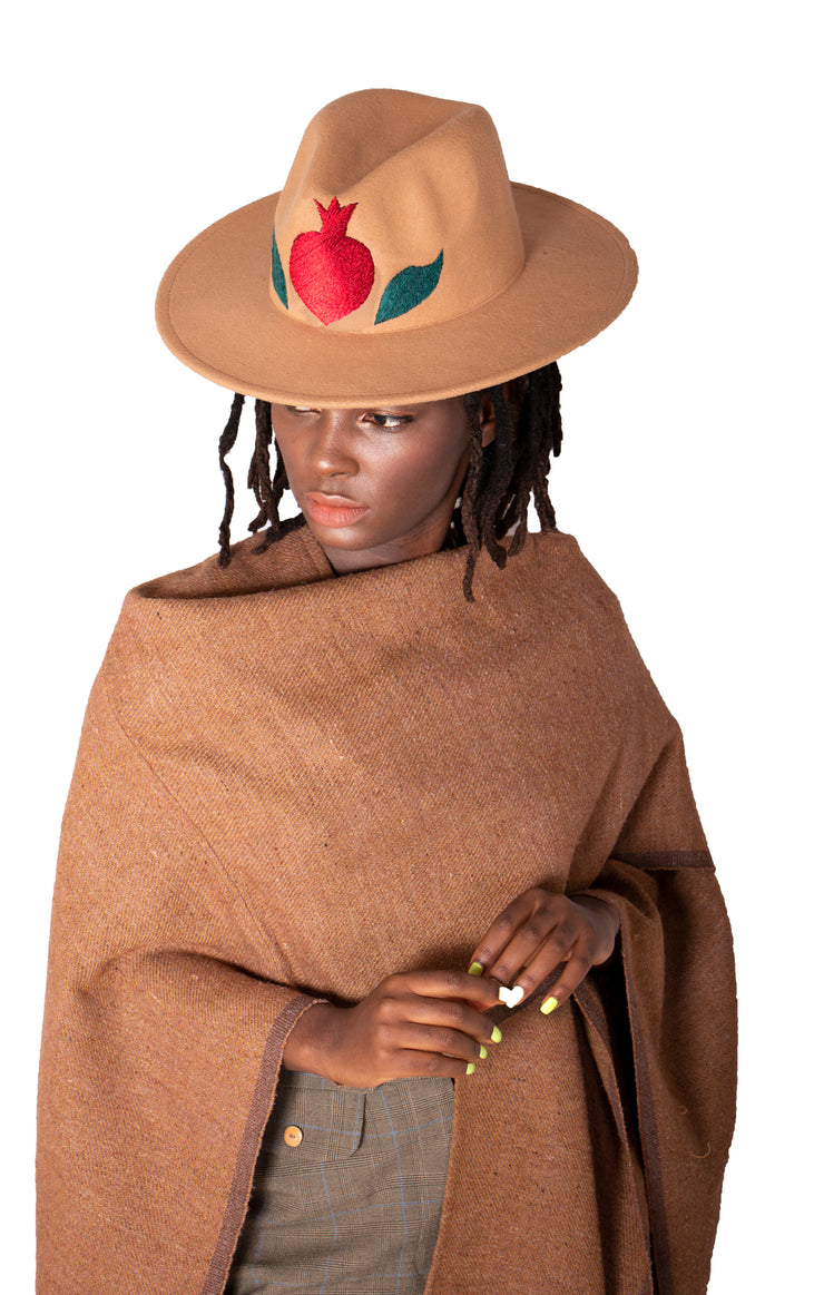 Pomegranate Fedora Hat - Shop New fashion designer clothing, shoes, bags & Accessories online - KÖWLI SHOP