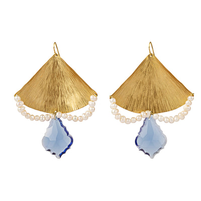 Blue Sun Earrings - Shop New fashion designer clothing, shoes, bags & Accessories online - KÖWLI SHOP