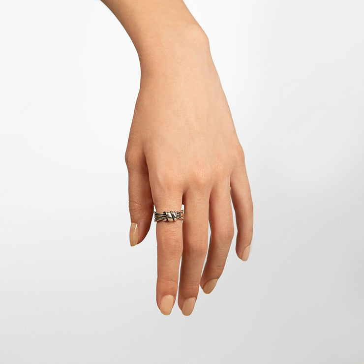 Knotted Silver Ring - Shop New fashion designer clothing, shoes, bags & Accessories online - KÖWLI SHOP