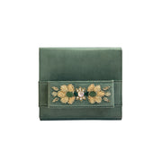 Green Pastel Square Velvet Classic Clutch with Sermeh Embroidery - Shop New fashion designer clothing, shoes, bags & Accessories online - KÖWLI SHOP