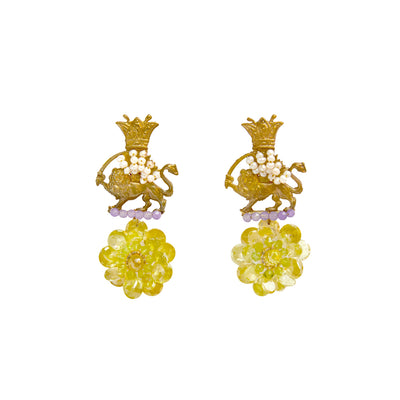 Gold Lion Earrings - Shop New fashion designer clothing, shoes, bags & Accessories online - KÖWLI SHOP