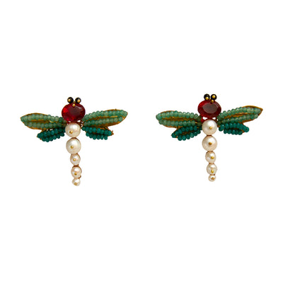 Pearl Fly Earrings - Shop New fashion designer clothing, shoes, bags & Accessories online - KÖWLI SHOP