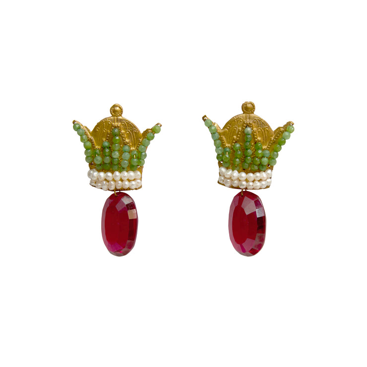Royal Crown Earrings - Shop New fashion designer clothing, shoes, bags & Accessories online - KÖWLI SHOP
