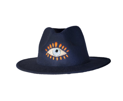 Blue Eye Fedora Hat - Shop New fashion designer clothing, shoes, bags & Accessories online - KÖWLI SHOP