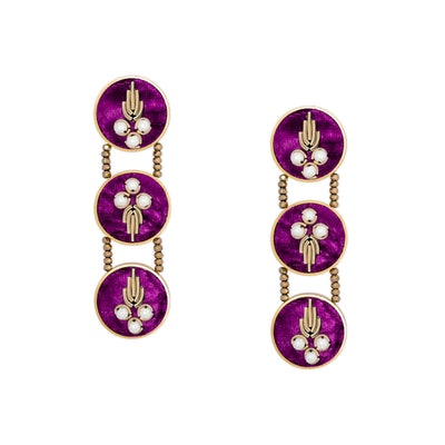 Purple Vintage Inspired Earrings