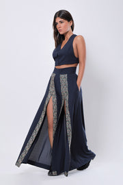 Wide Leg Termeh Trousers - Shop New fashion designer clothing, shoes, bags & Accessories online - KÖWLI SHOP