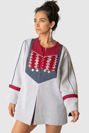 Isfahan Embroidered Waist Blazer