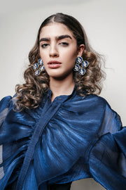 Blue Vintage Inspired Earrings - Shop New fashion designer clothing, shoes, bags & Accessories online - KÖWLI SHOP