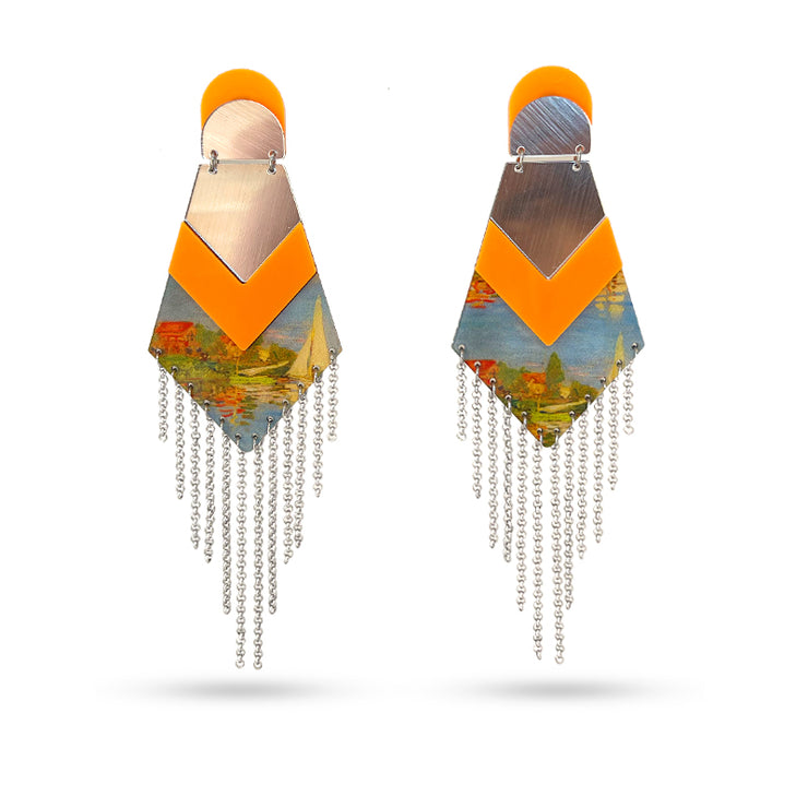Orange Hill Earring Earrings