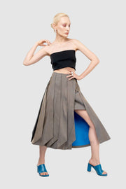 Triangular Fold Wrap Skirt