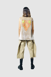 Zarfam Velvet Vest with India Textile