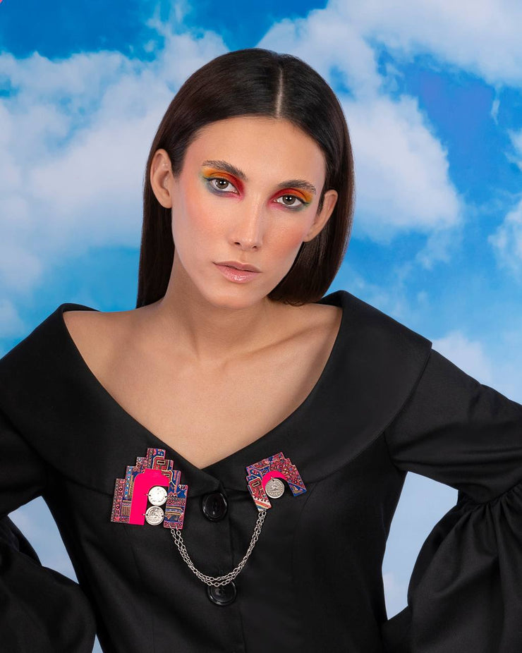 Taqe Bostan Brooch - Shop New fashion designer clothing, shoes, bags & Accessories online - KÖWLI SHOP