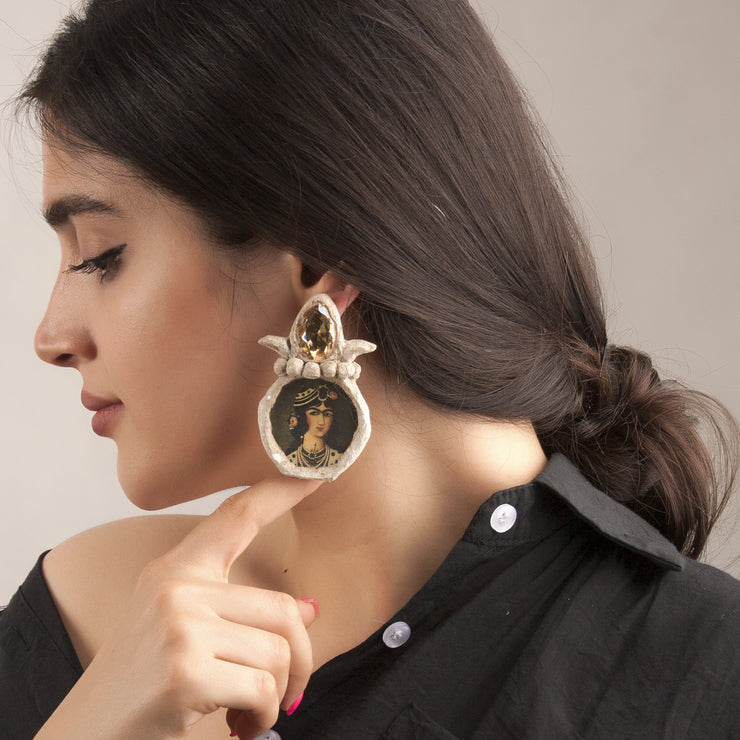Qajar Women Earrings - Shop New fashion designer clothing, shoes, bags & Accessories online - KÖWLI SHOP