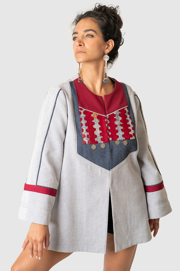 Isfahan Embroidered Waist Blazer