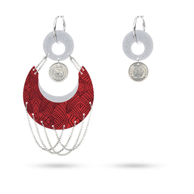 Red Moon Earrings