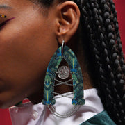 Green Window Earrings