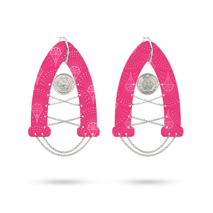 Pink Window Earrings