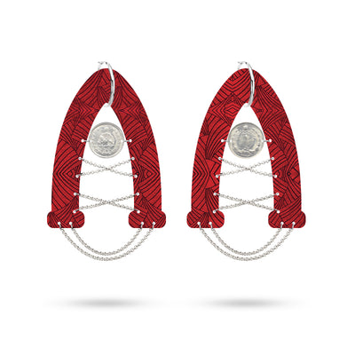 Red Window Earrings