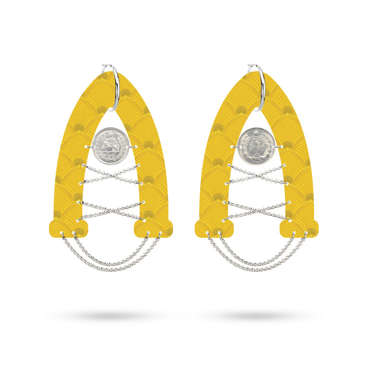 Yellow Window Earrings
